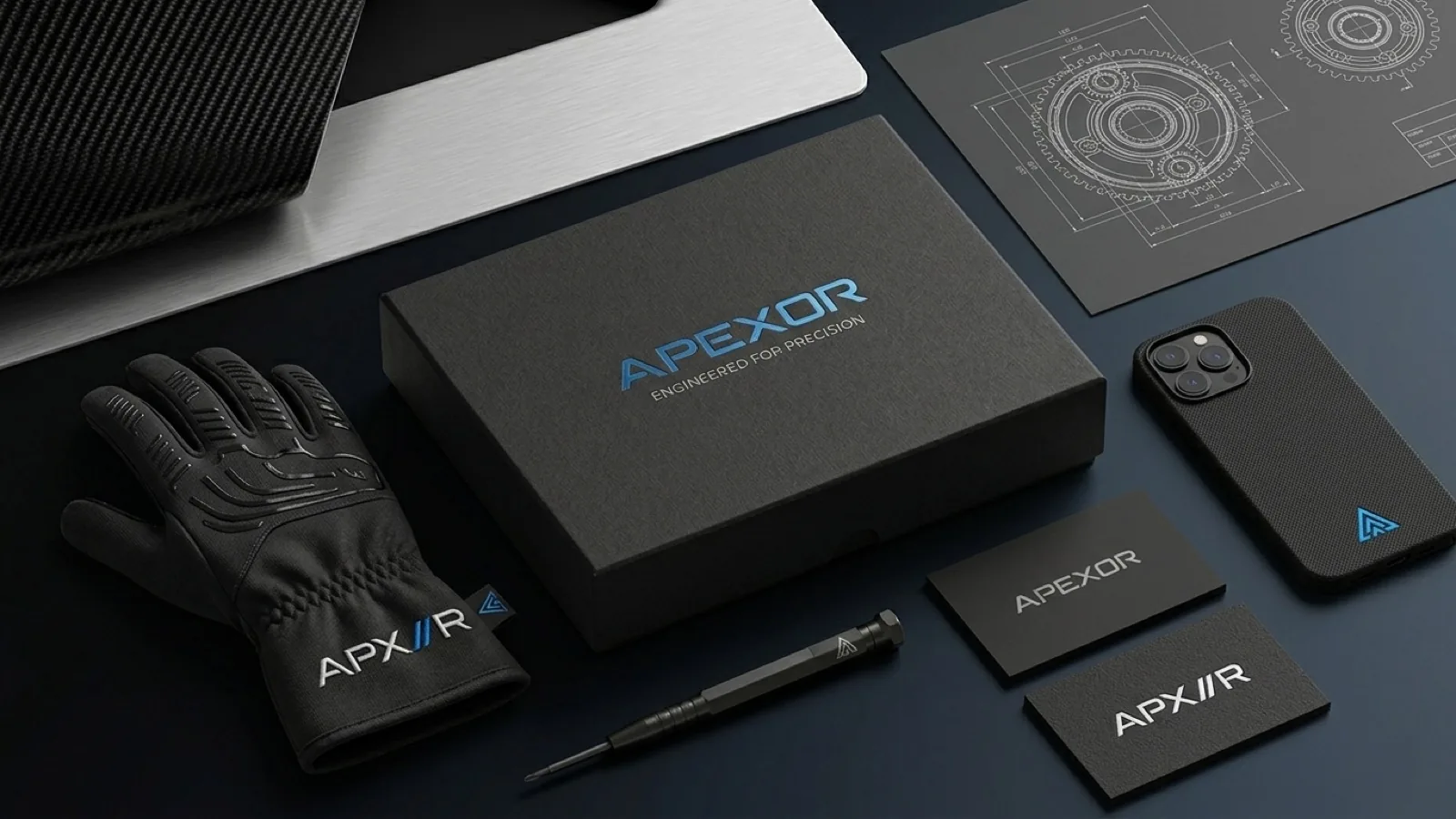 Apexor Identitate de brand · Alkeme Design
