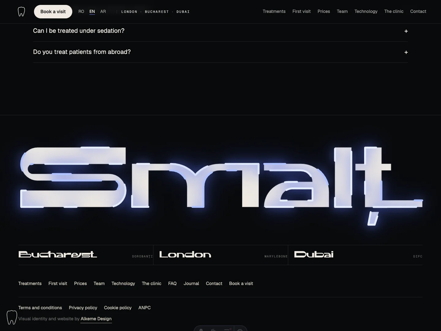 Smalț Site-ul: prima pagină · Alkeme Design